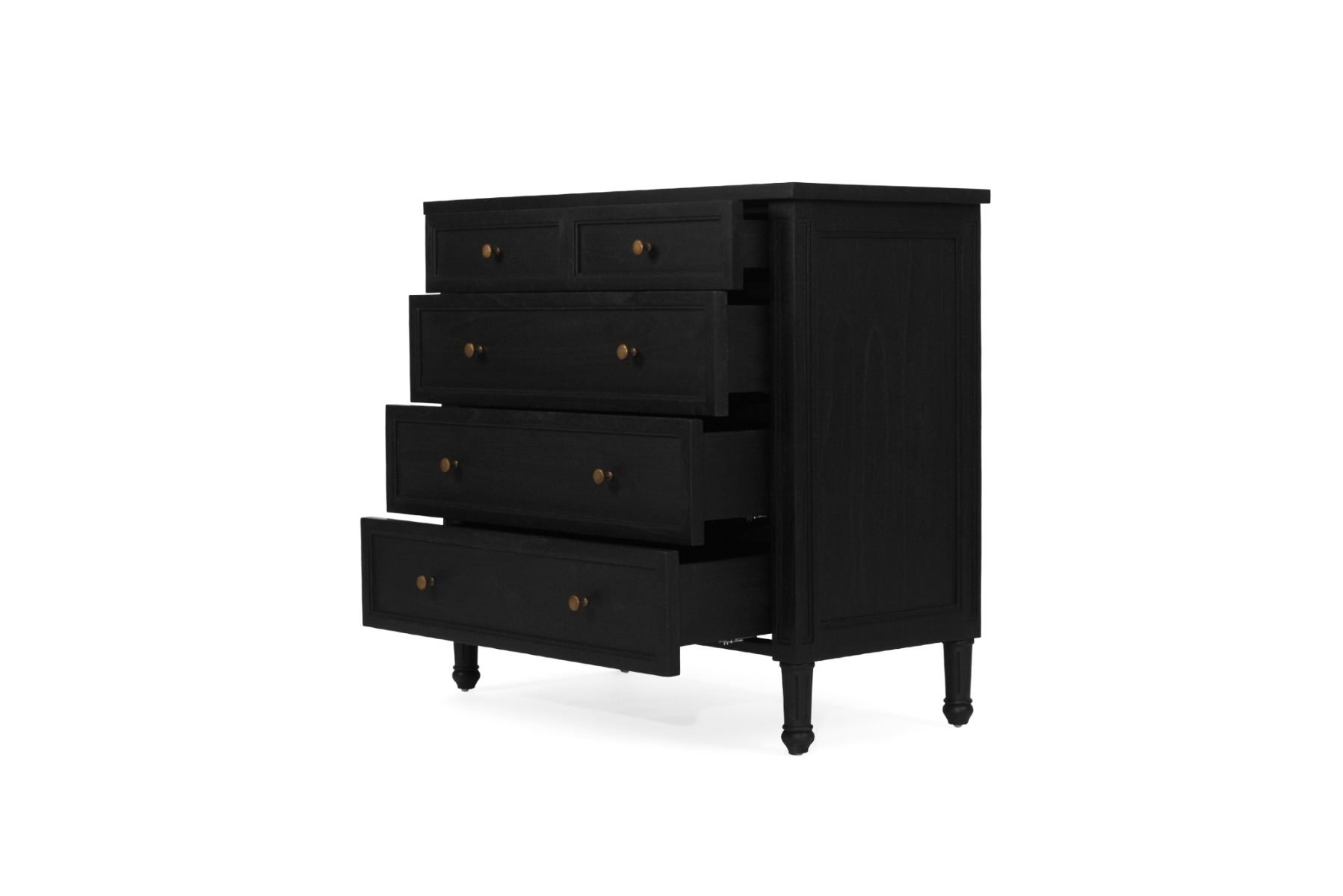 Hamilton Dresser Black 5 Drawer, W 100cm x H 92cm x D 47cm (RRP $2499) - Image 4