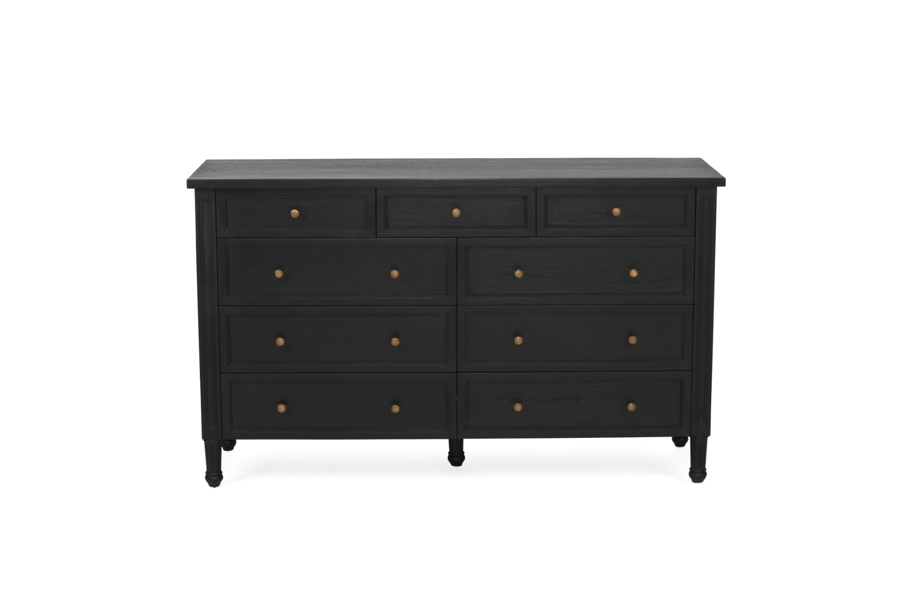 Hamilton Dresser 9 Drawer Black, Wide 154cm x High 92cm x Deep 47cm - Image 2
