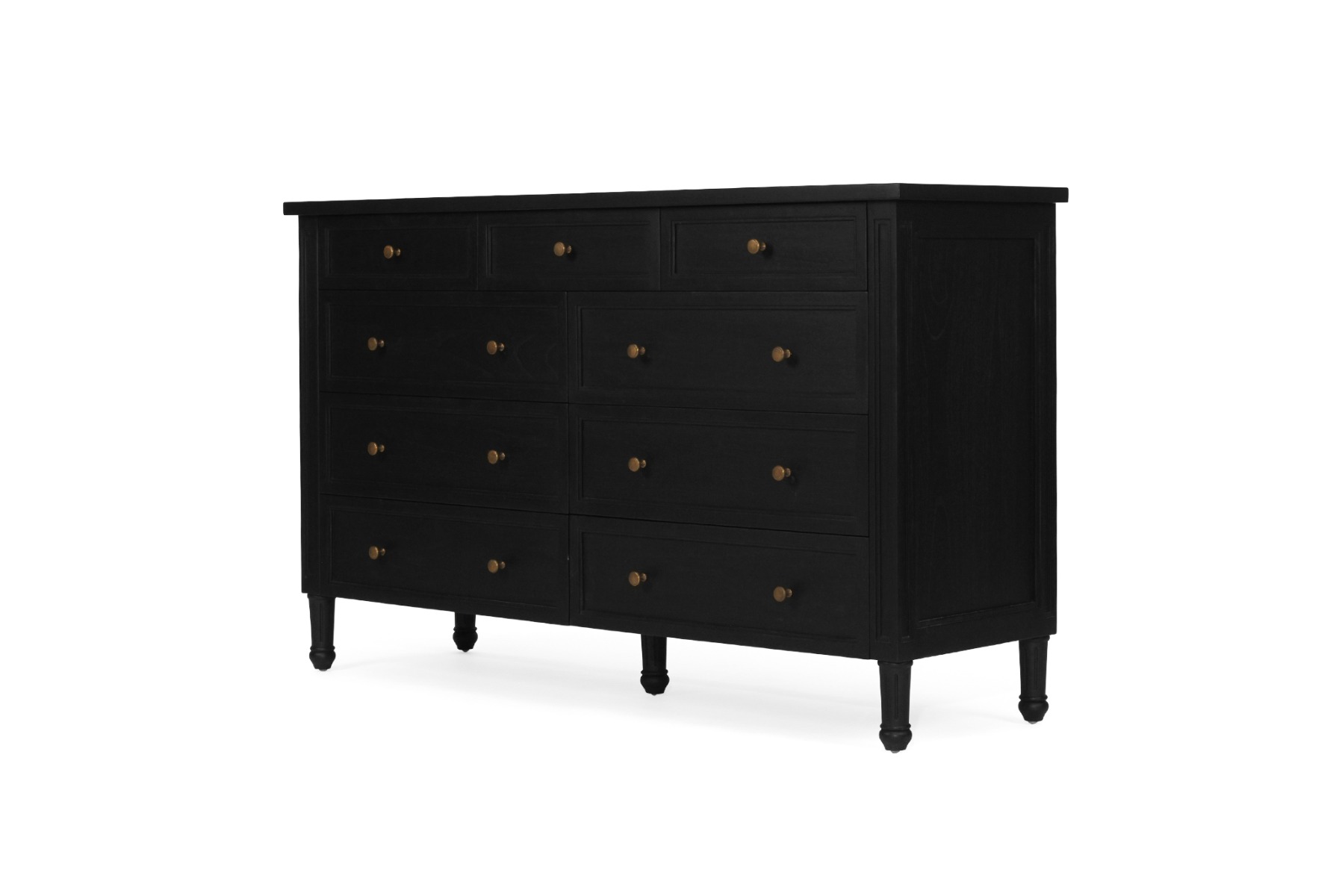 Hamilton Dresser 9 Drawer Black, Wide 154cm x High 92cm x Deep 47cm - Image 3