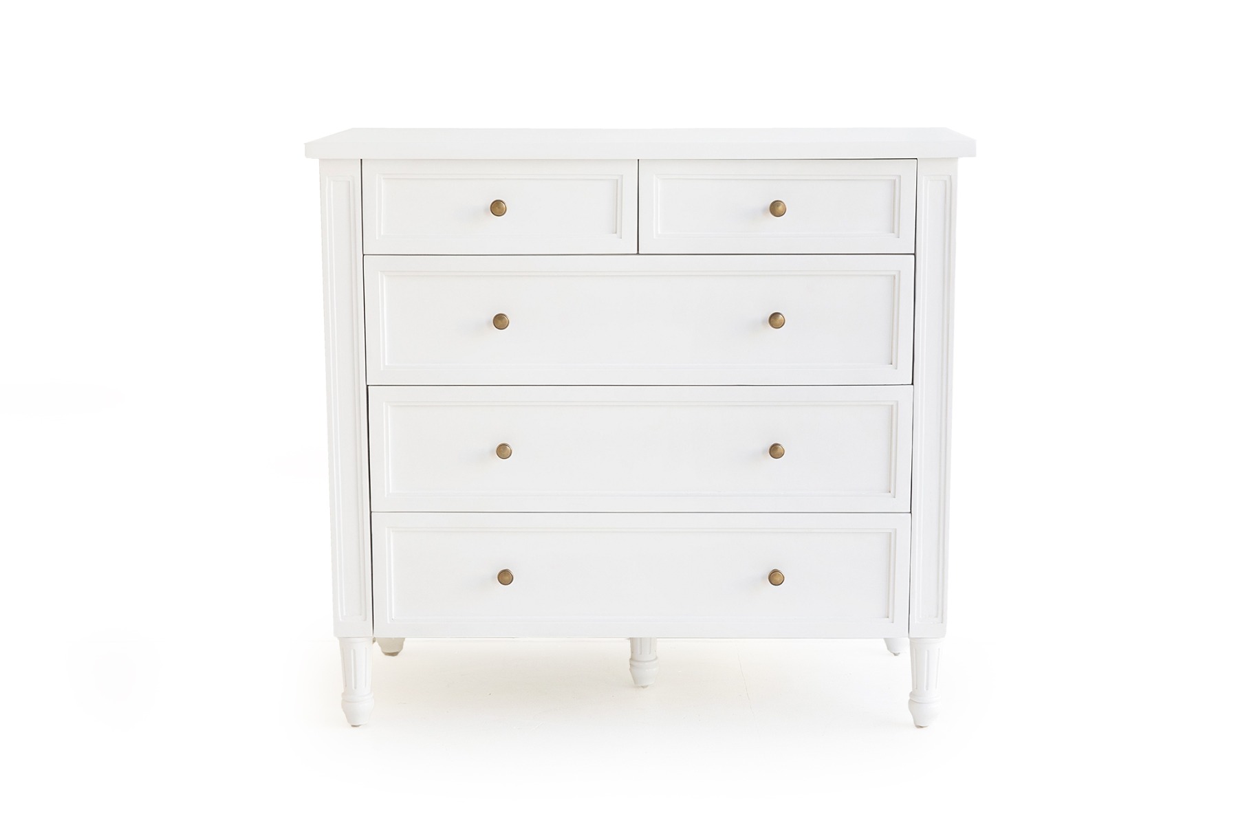 Hamilton Dresser White 5 Drawer, W 100cm x H 92cm x D 47cm (RRP $2499) - Image 2