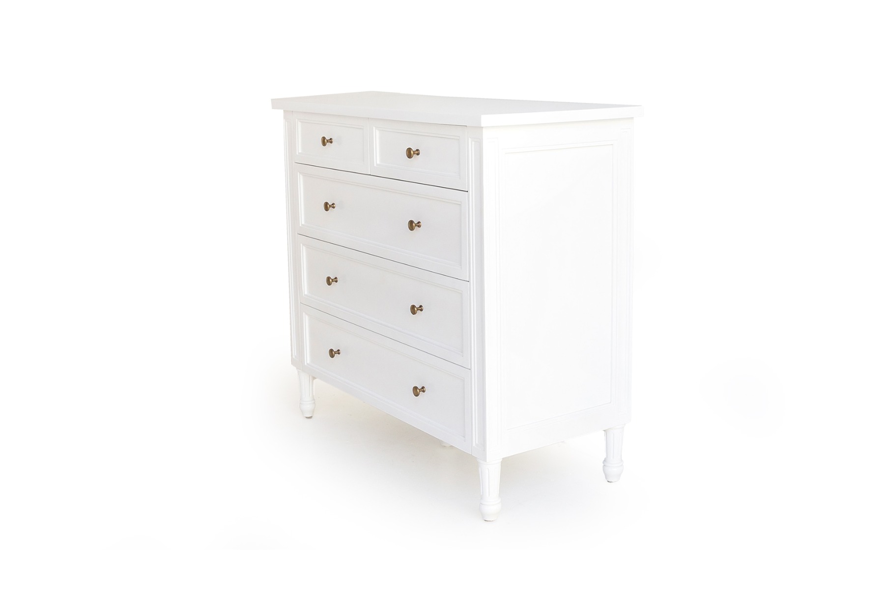 Hamilton Dresser White 5 Drawer, W 100cm x H 92cm x D 47cm (RRP $2499) - Image 3