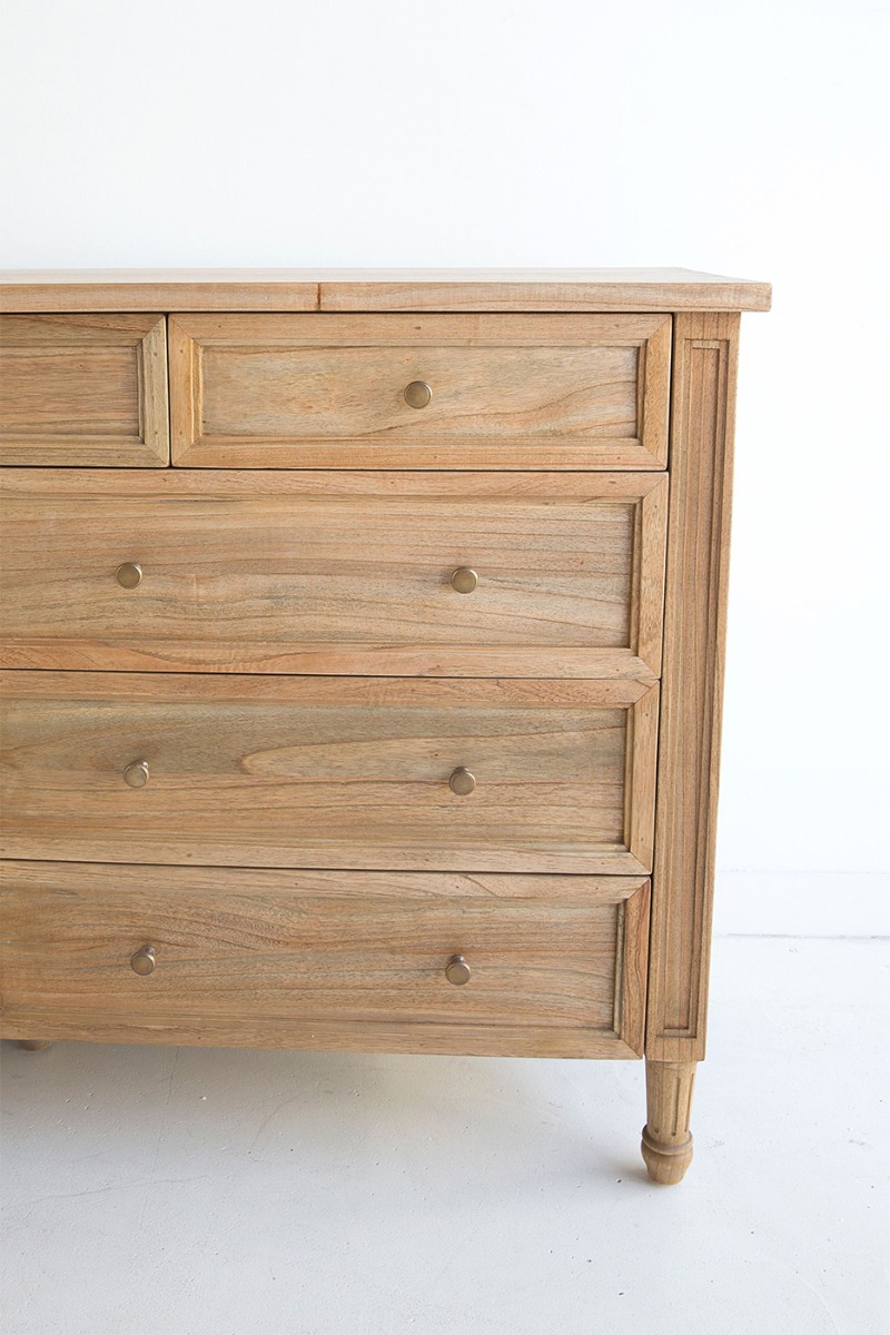 Hamilton Dresser 9 Drawer Weathered Oak, Width 154cm x Depth 47cm x Height 92cm (RRP $2999) - Image 5