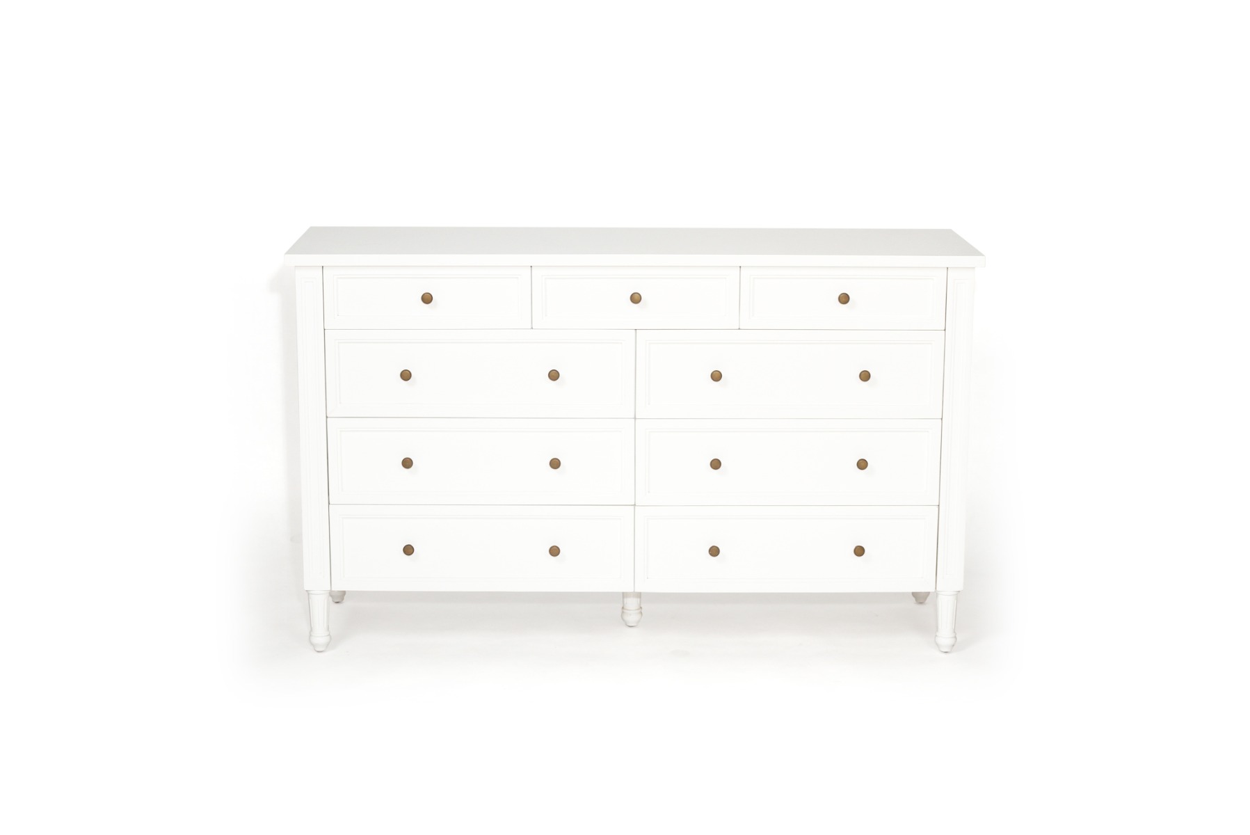 Hamilton Dresser 9 Drawer White, W 154cm x D 47cm x H 92cm - Image 10