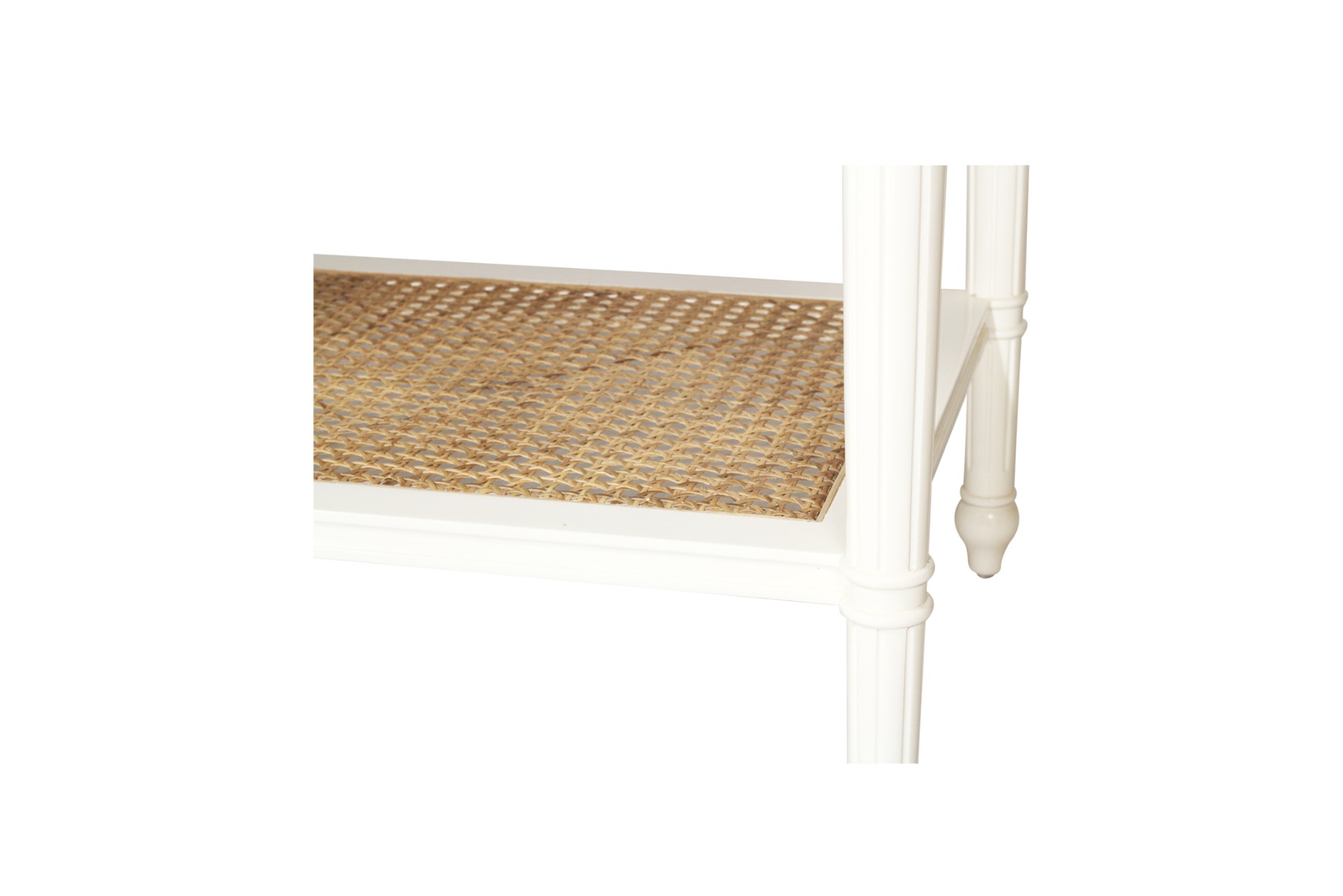 Hamilton Cane Nightstand / Bedside White, W 91cm x D 51cm x H 66cm - Image 10