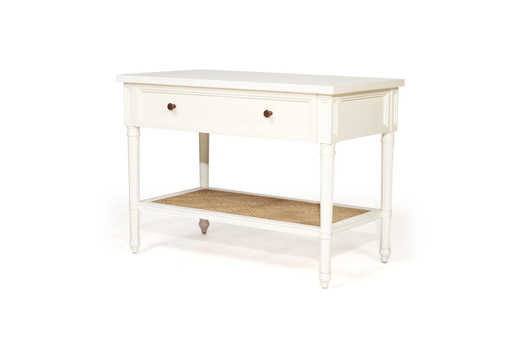 Hamilton Cane Nightstand / Bedside White, W 91cm x D 51cm x H 66cm - Image 12