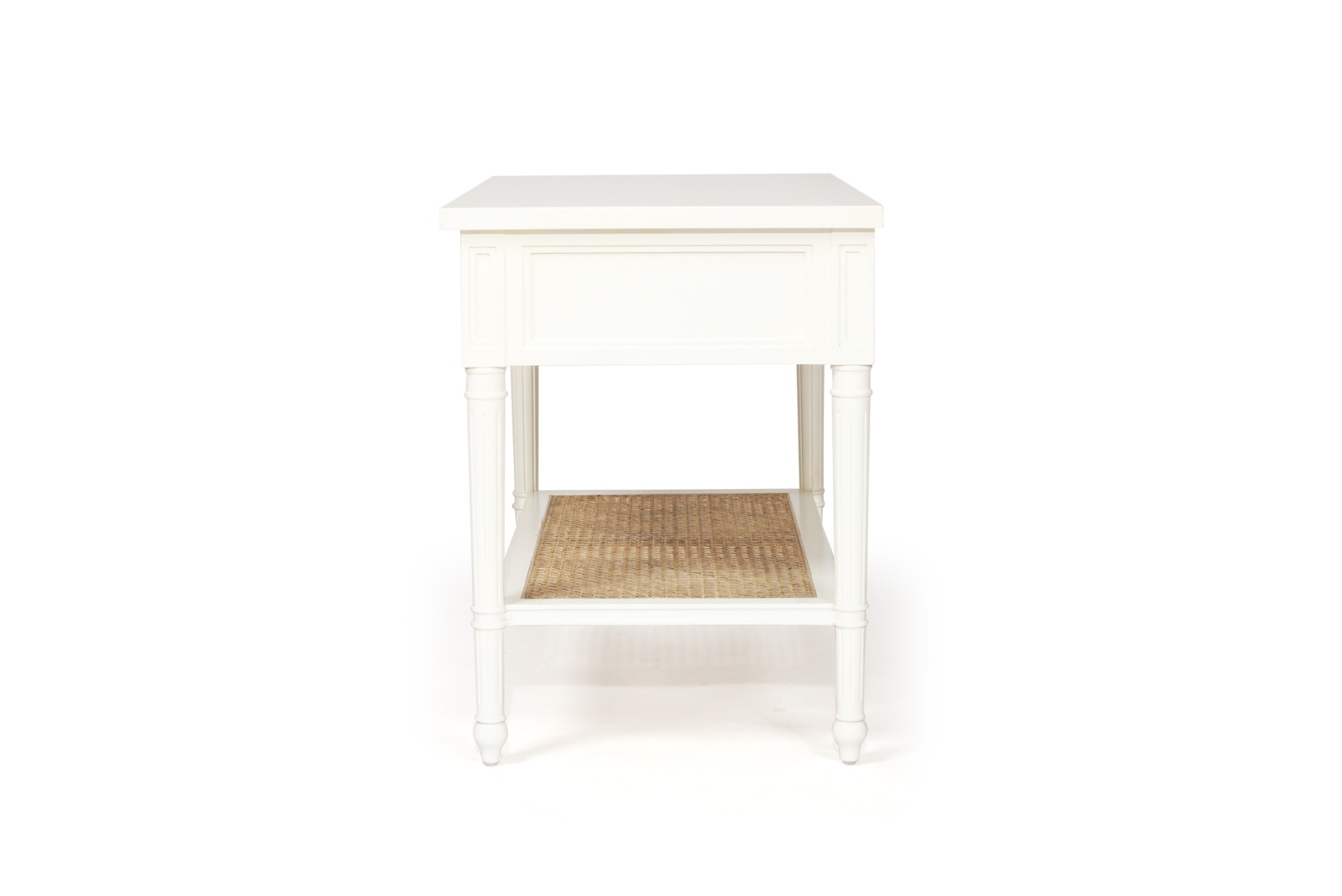 Hamilton Cane Nightstand / Bedside White, W 91cm x D 51cm x H 66cm - Image 13