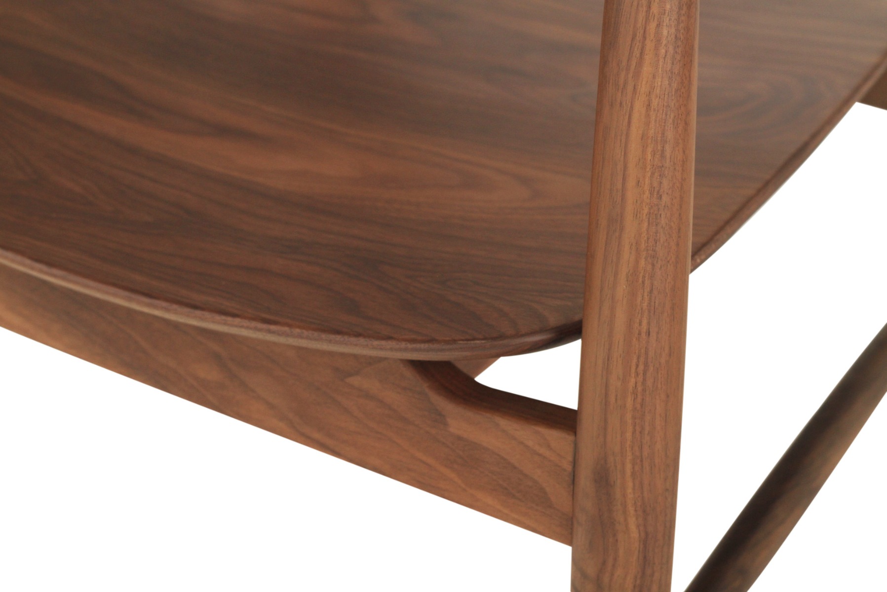 Harlow Dining Armchair Walnut with Timber Seat, W 56cm × D 56cm × H 80cm - Image 9