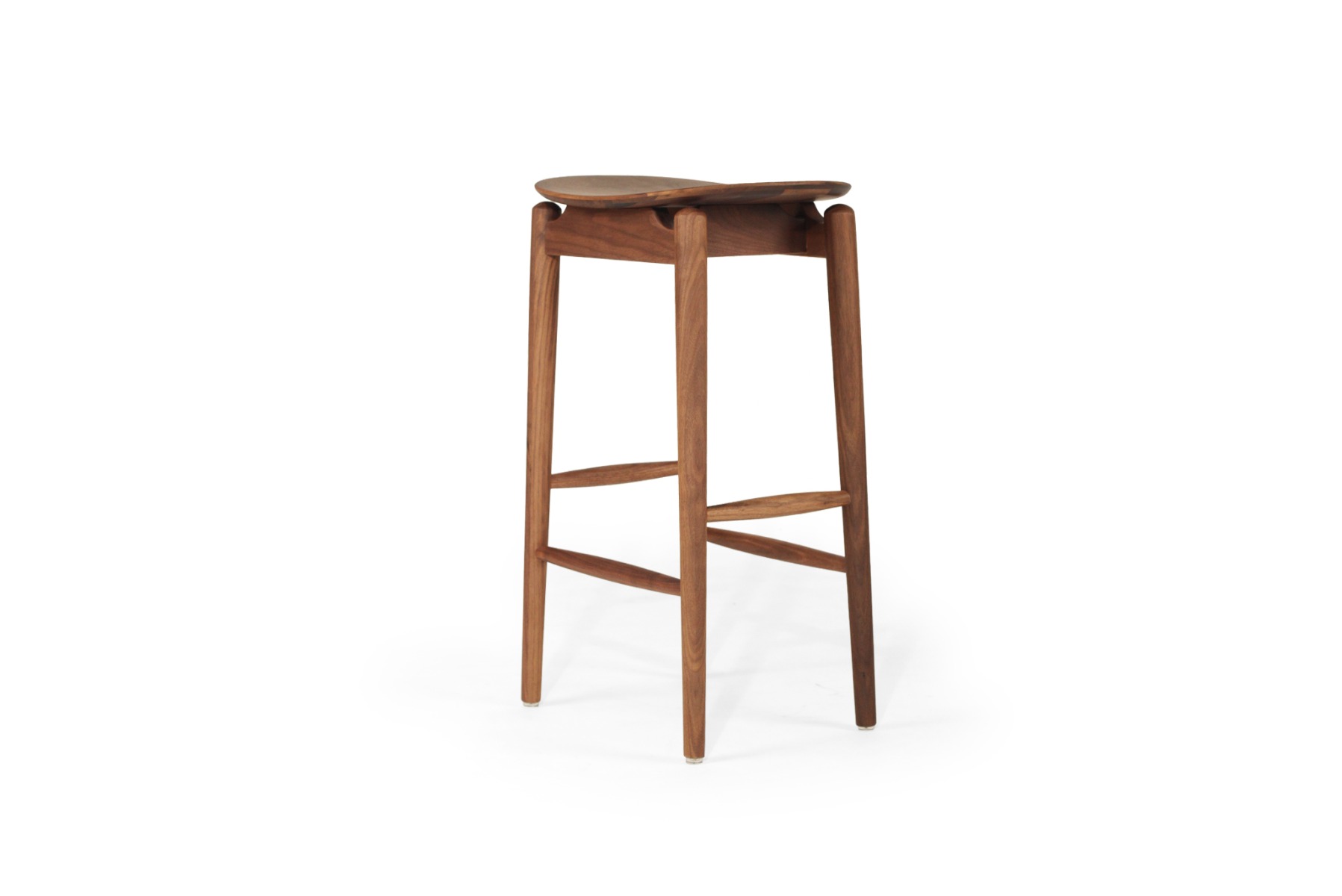 Harlow Counter Stool Walnut, W 39cm × D 31cm × H 66cm - Image 7