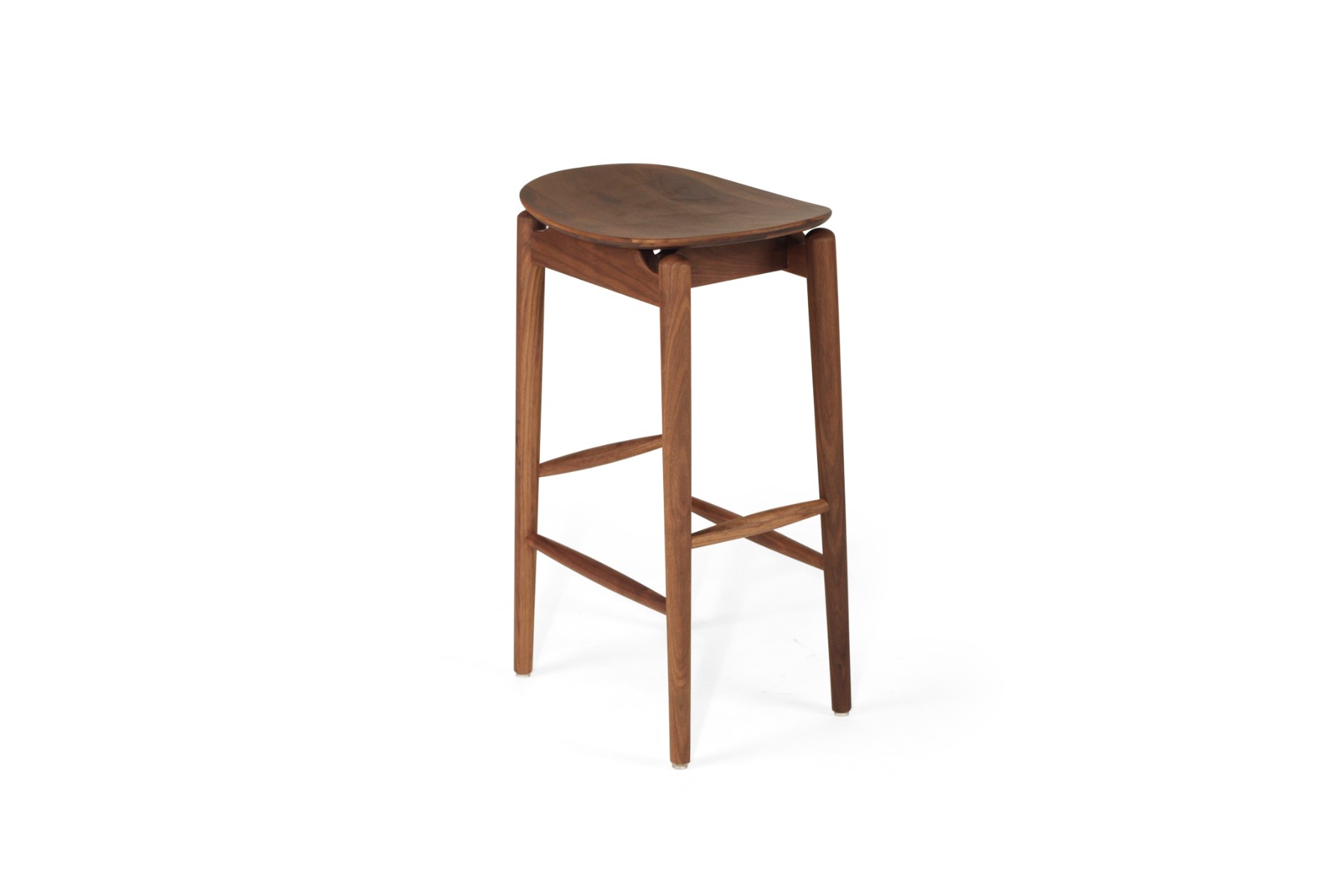 Harlow Counter Stool Walnut, W 39cm × D 31cm × H 66cm - Image 5