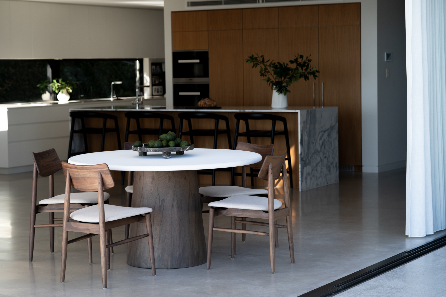 Harlow Dining Chair Walnut, Width 48cm x Depth 51cm x Height 80cm - Image 2