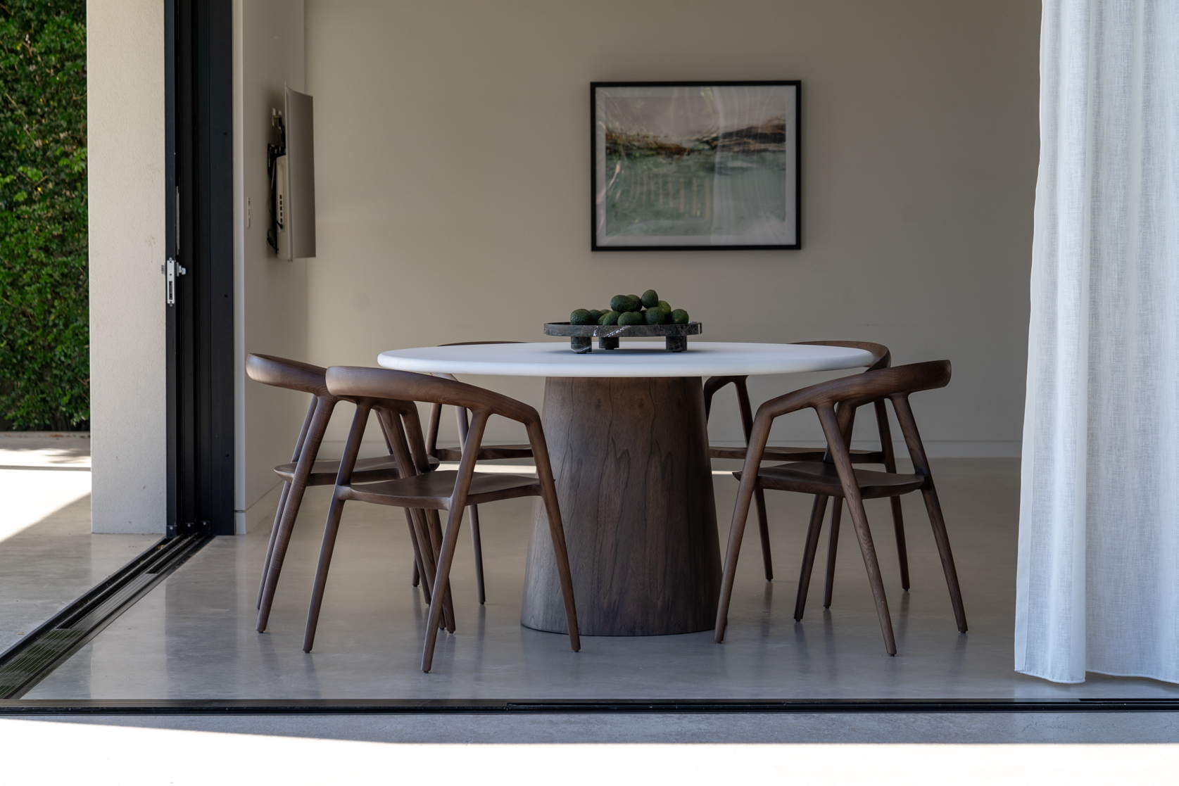 Cali Dining Chair Walnut, Width 54cm x Depth 55cm x Height 77cm (RRP $799) - Image 9