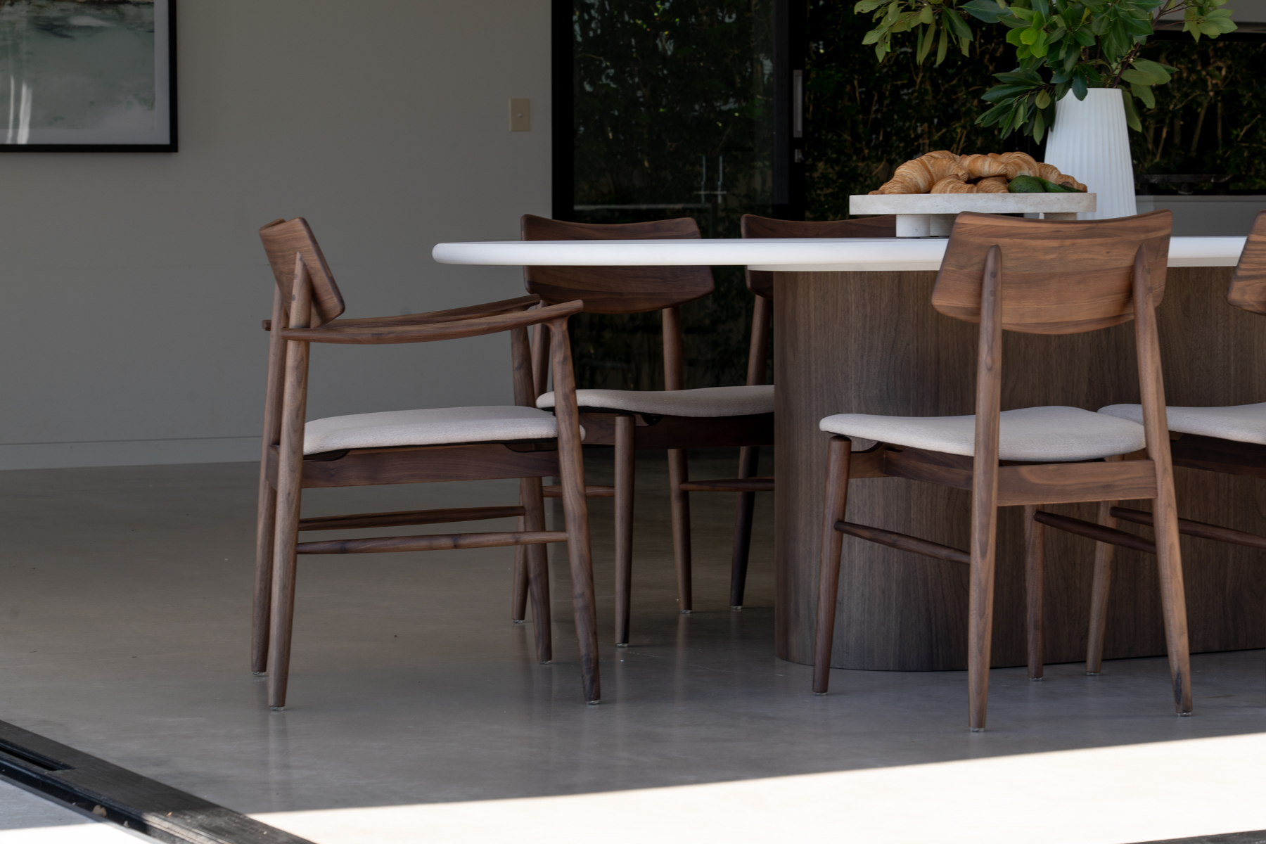 Harlow Dining Armchair Walnut, Width 56cm x Depth 56cm x Height 80cm - Image 12