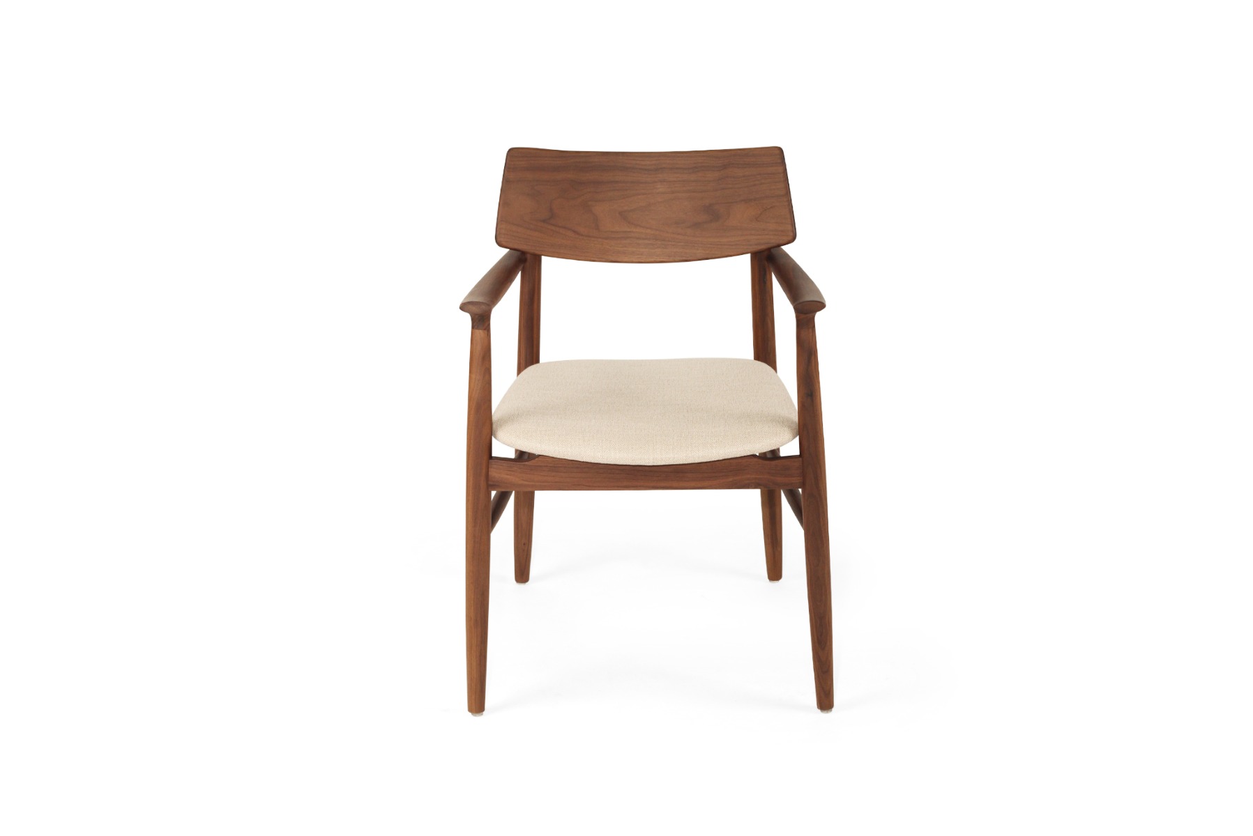 Harlow Dining Armchair Walnut, Width 56cm x Depth 56cm x Height 80cm - Image 3