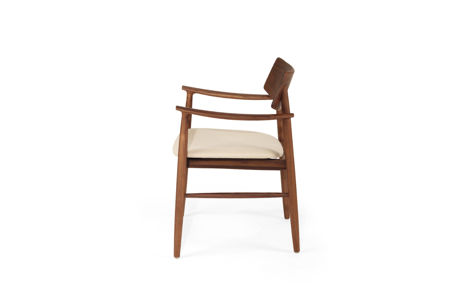 Harlow Dining Armchair Walnut, Width 56cm x Depth 56cm x Height 80cm - Image 5