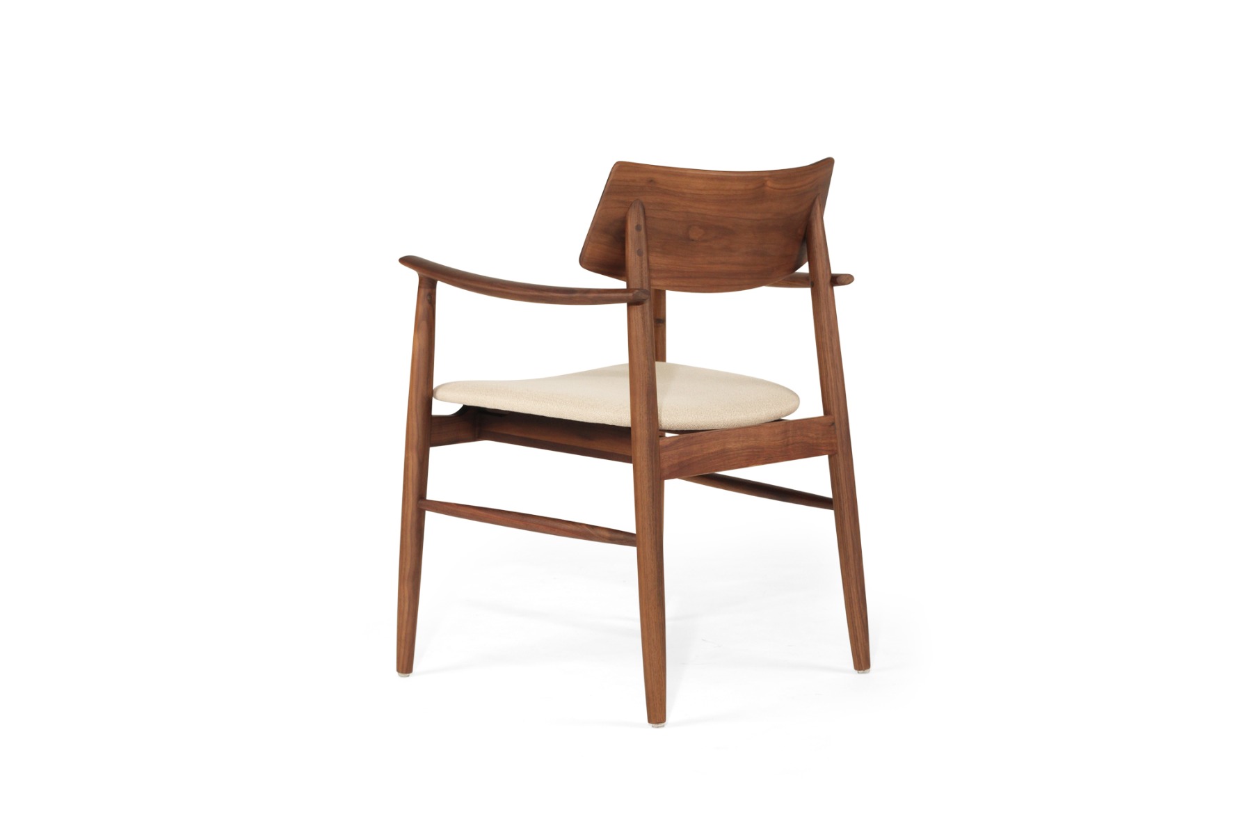 Harlow Dining Armchair Walnut, Width 56cm x Depth 56cm x Height 80cm - Image 6