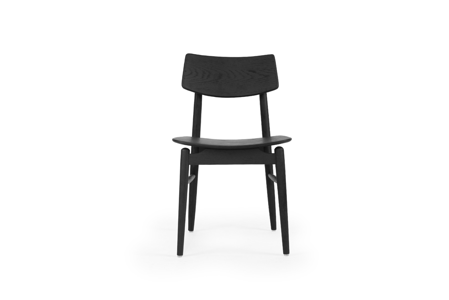 Harlow Dining Chair Black with Timber Seat, W 48cm x D 51cm x H 80cm - Image 2
