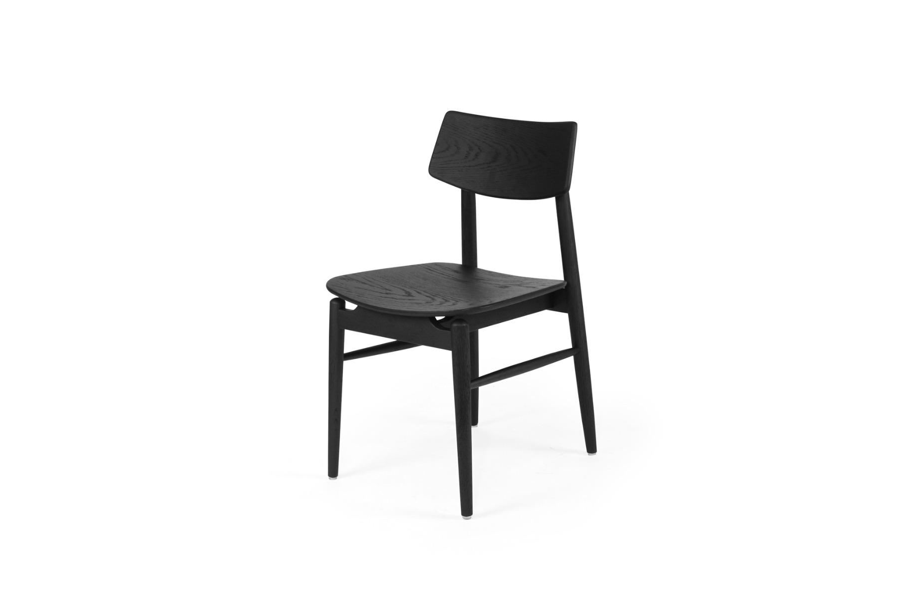 Harlow Dining Chair Black with Timber Seat, W 48cm x D 51cm x H 80cm - Image 4