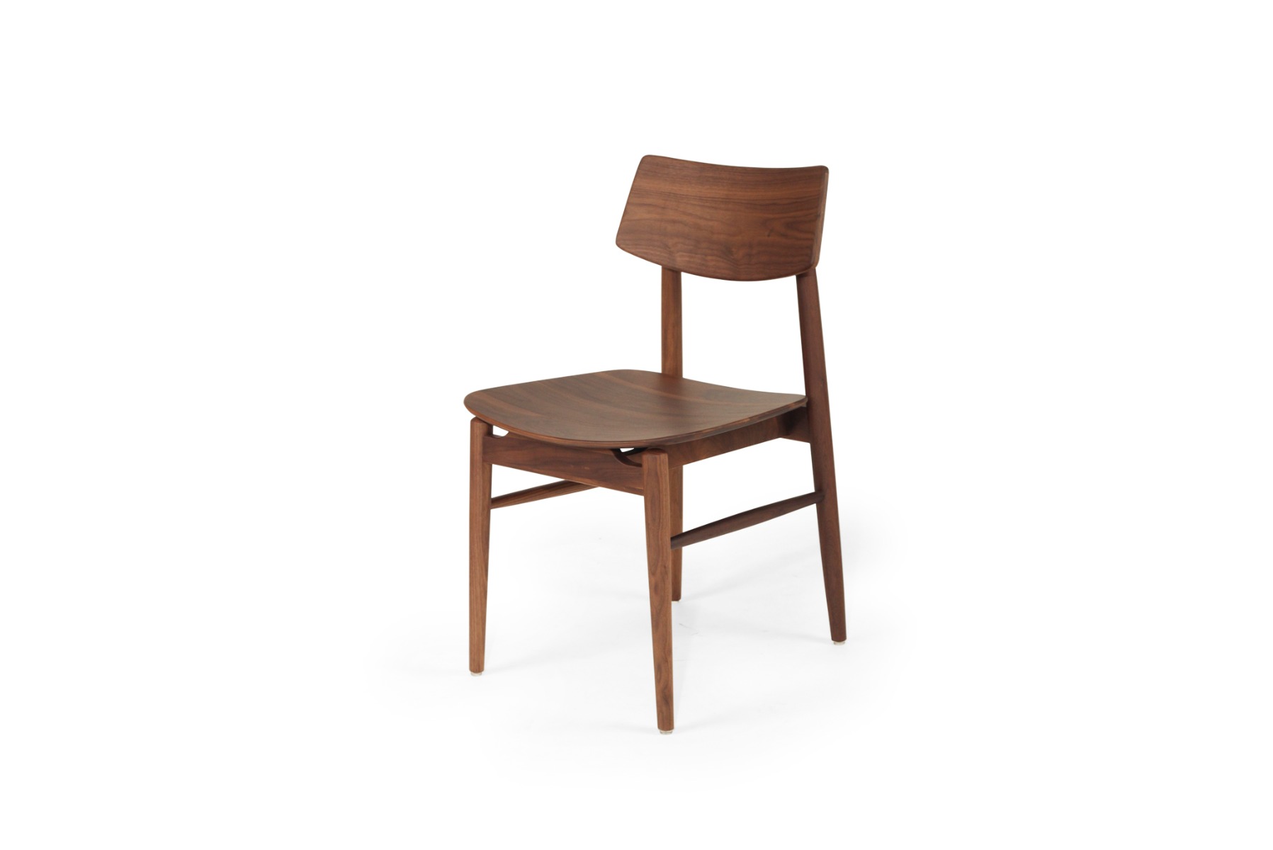 Harlow Dining Chair Walnut with Timber Seat, W 48cm x D 51cm x H80cm - Image 8