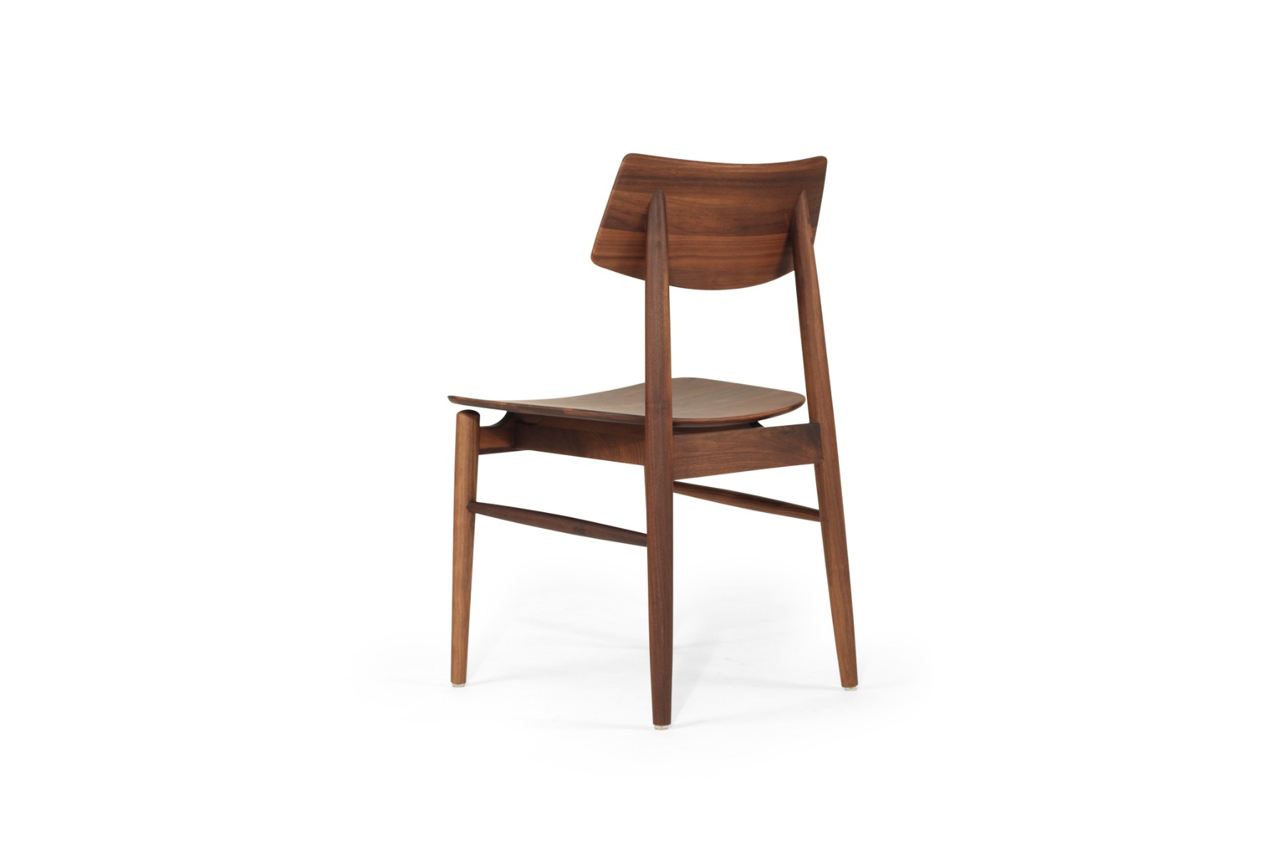Harlow Dining Chair Walnut with Timber Seat, W 48cm x D 51cm x H80cm - Image 10