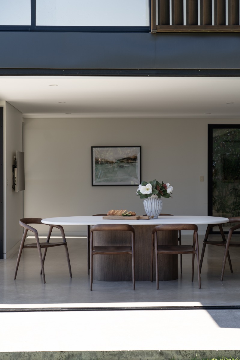 Harlow Oval Dining Table Walnut Base, Width 240cm x Depth 110cm x Height 76cm - Image 3
