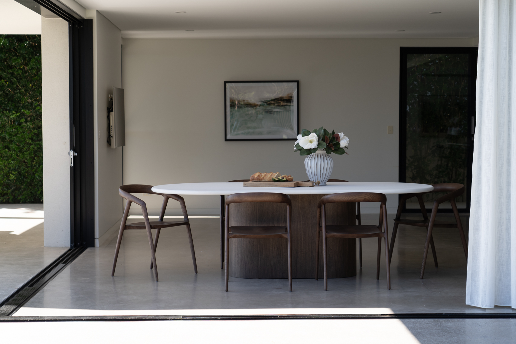 Cali Dining Chair Walnut, Width 54cm x Depth 55cm x Height 77cm (RRP $799) - Image 3