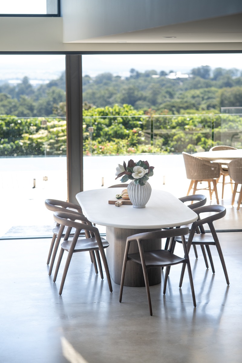Harlow Oval Dining Table Walnut Base, Width 240cm x Depth 110cm x Height 76cm - Image 6