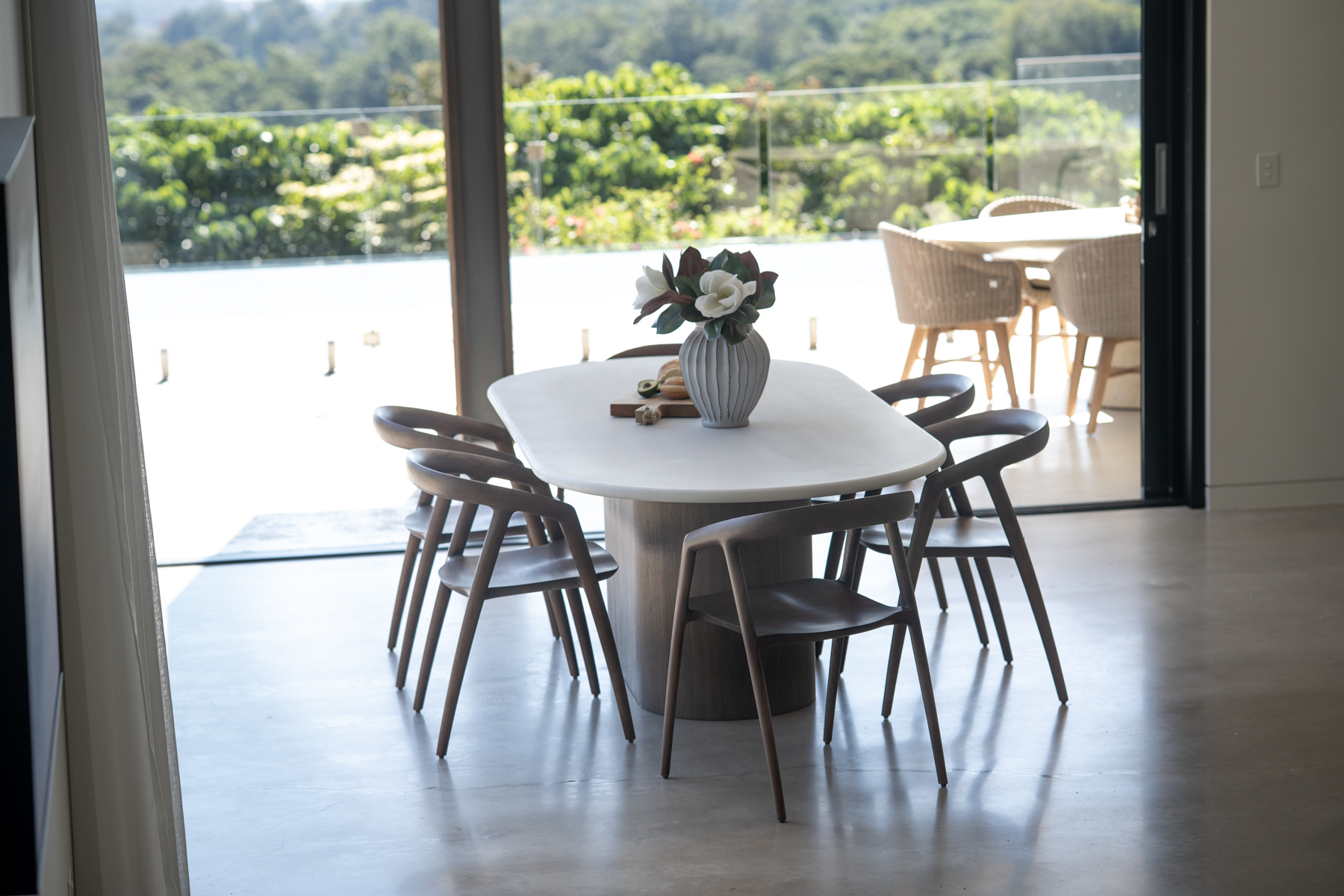 Cali Dining Chair Walnut, Width 54cm x Depth 55cm x Height 77cm (RRP $799) - Image 6