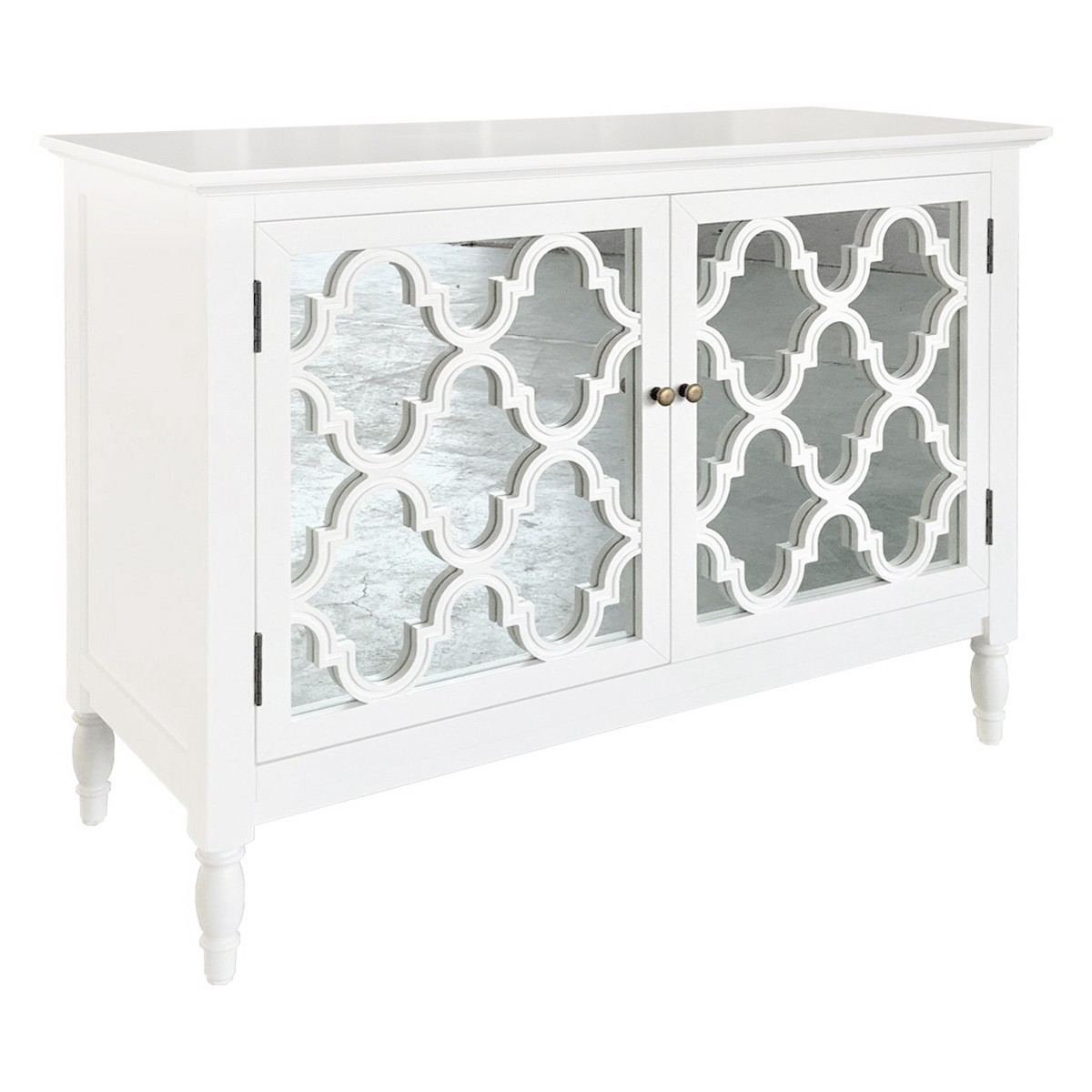 "Sienna" Hamptons Style 2 Door Buffet Sideboard White, 118cm W x 46cm D x 89cm H (RRP $1899) - Image 2