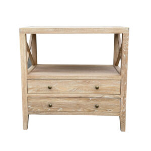 "Daintree" Resort Style Solid Timber Side Table, Whitewashed Oak 75cm x 45cm x 75cmH (RRP $999)
