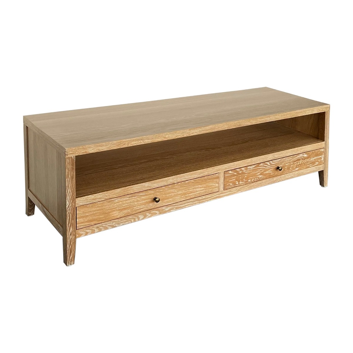 ENDLESS SUMMER SALE!! "Noosa" TV Entertainment Unit Whitewashed Oak, 160cmW x 50cmD x 55cmH (RRP $1499) - Image 3