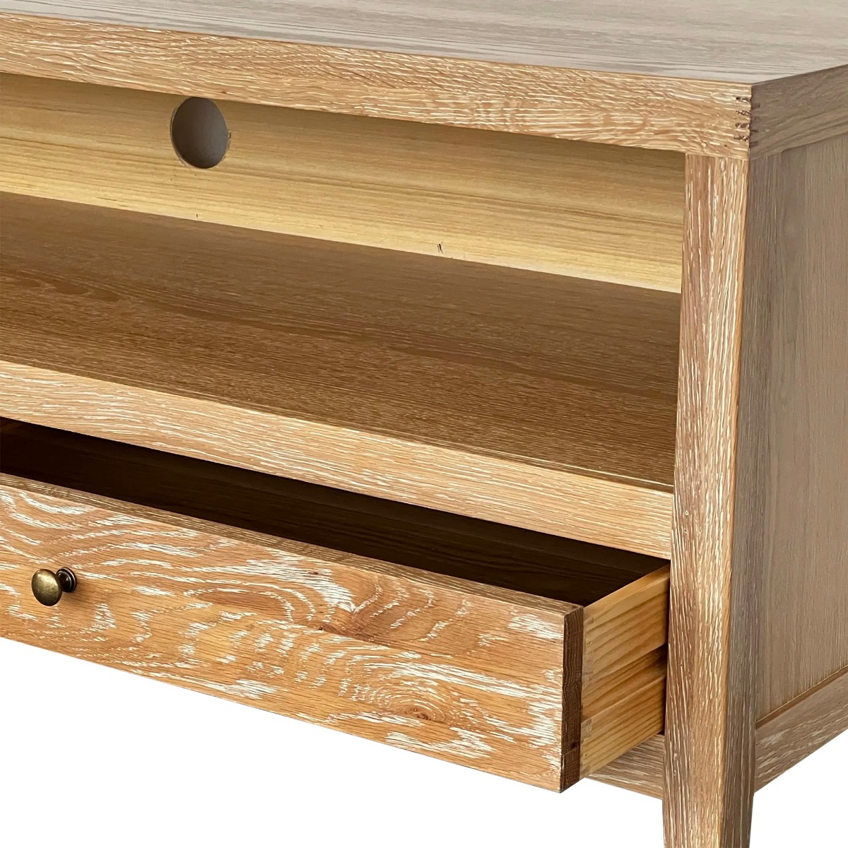 ENDLESS SUMMER SALE!! "Noosa" TV Entertainment Unit Whitewashed Oak, 160cmW x 50cmD x 55cmH (RRP $1499) - Image 2