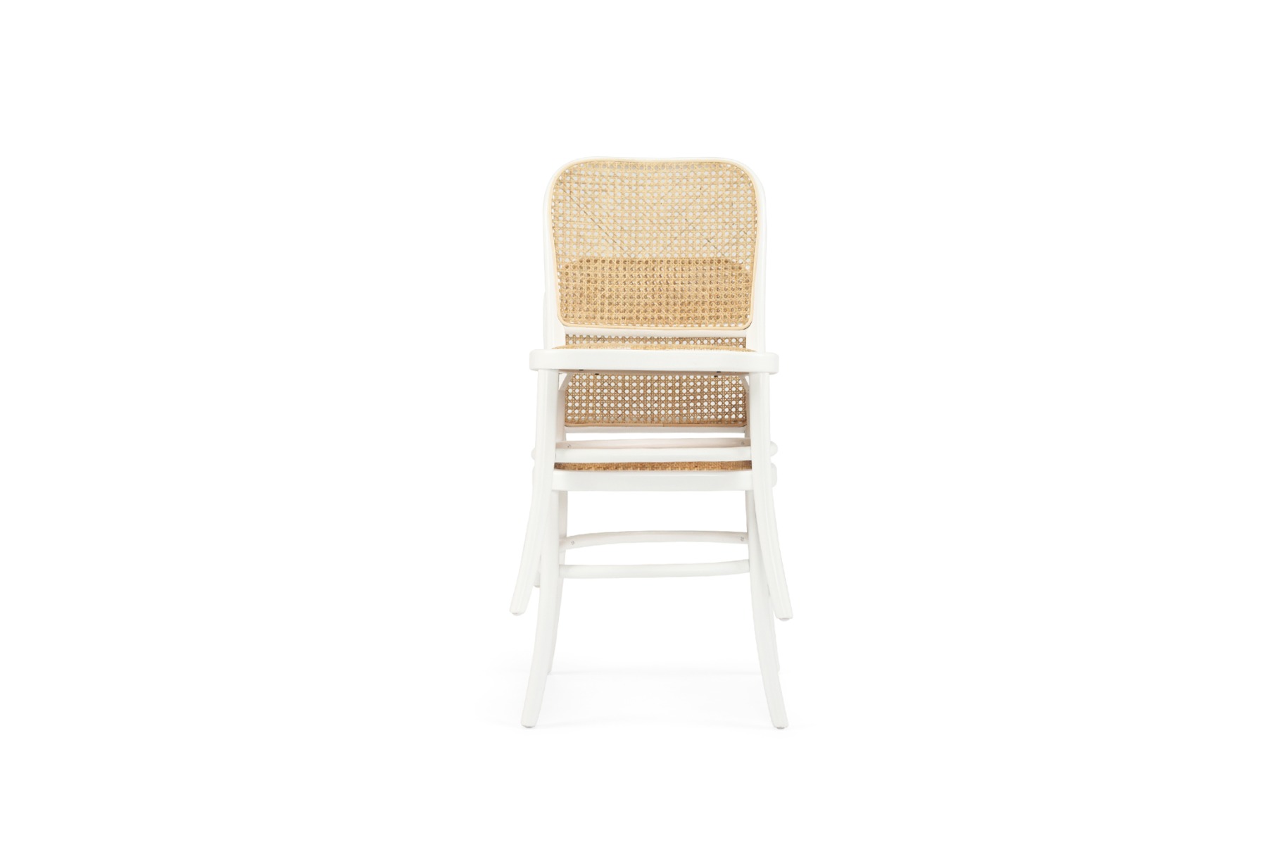Hoffman Stacking Chair White, W 49cm × D 48cm × H84cm - Image 12