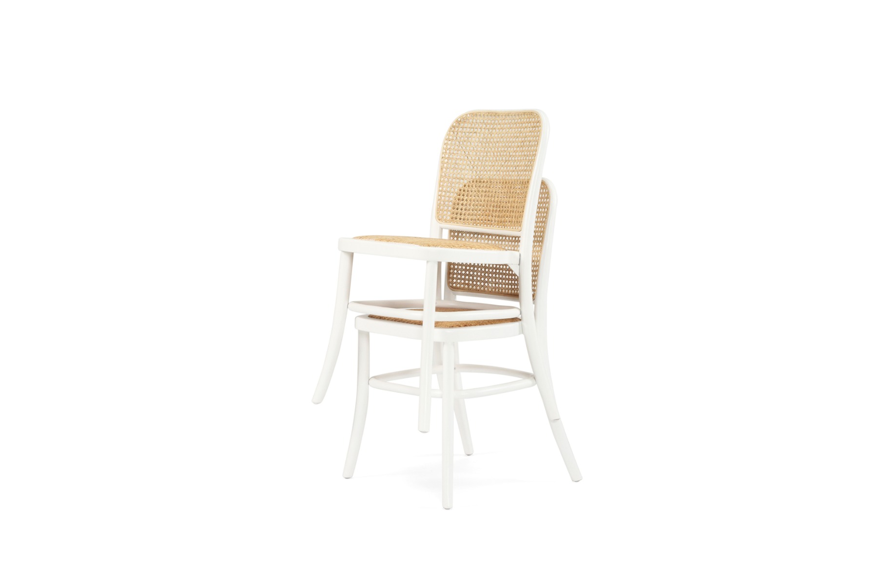 Hoffman Stacking Chair White, W 49cm × D 48cm × H84cm - Image 11