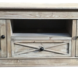 "New Hampshire" Recycled Timber TV Entertainment Unit White Wash, 140cmL x 40cmD x 55cmH (RRP $1299)