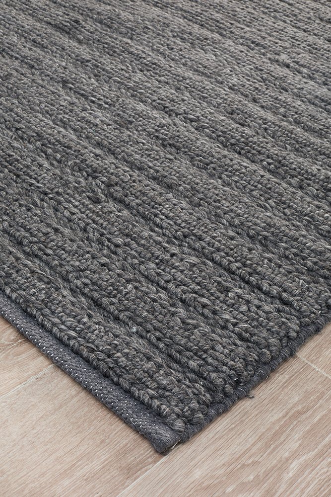 Harvest 801 Hamptons Style Indoor Rug Charcoal - Image 3