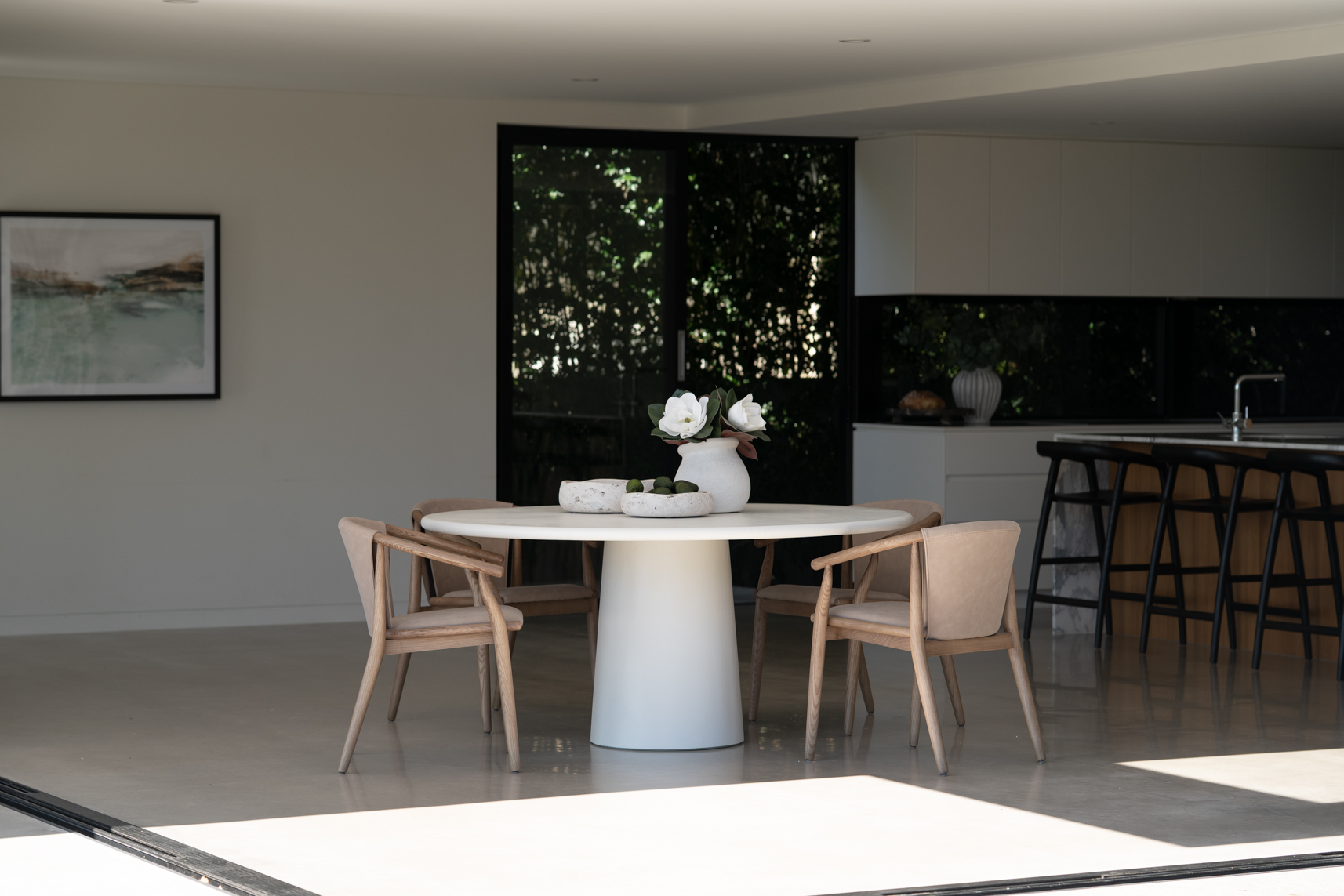 Enzo Dining Chair Light Khaki, Width 59cm x Depth 56cm x Height 76.5cm - Image 8
