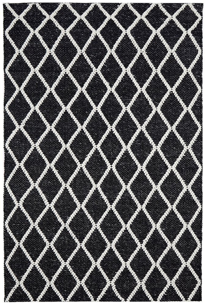 Huxley Hamptons Style Indoor Rug Black - Image 3