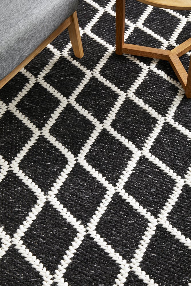 Huxley Hamptons Style Indoor Rug Black - Image 7