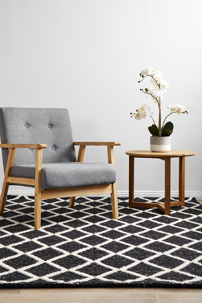 Huxley Hamptons Style Indoor Rug Black - Image 9