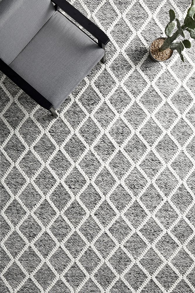 Huxley Hamptons Style Indoor Rug Grey - Image 7