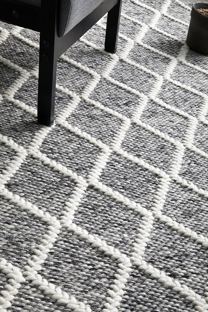 Huxley Hamptons Style Indoor Rug Grey - Image 6