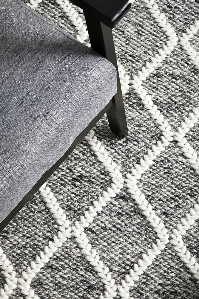 Huxley Hamptons Style Indoor Rug Grey - Image 4