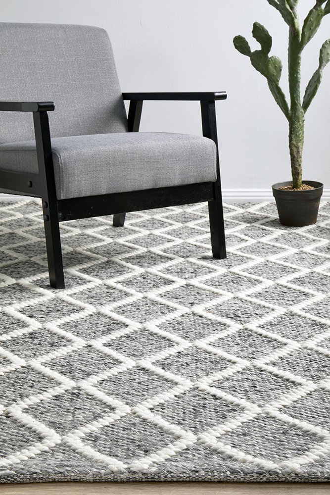 Huxley Hamptons Style Indoor Rug Grey - Image 3