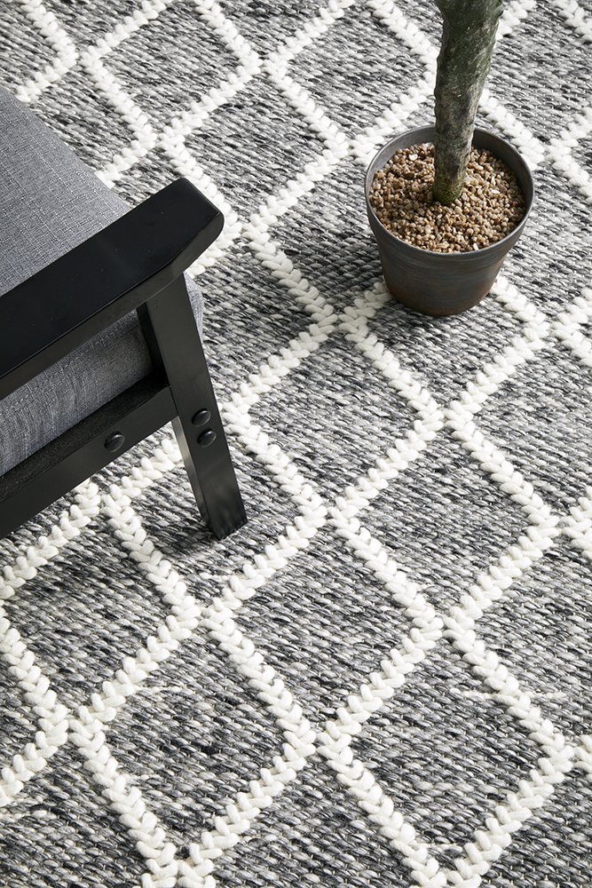 Huxley Hamptons Style Indoor Rug Grey - Image 2