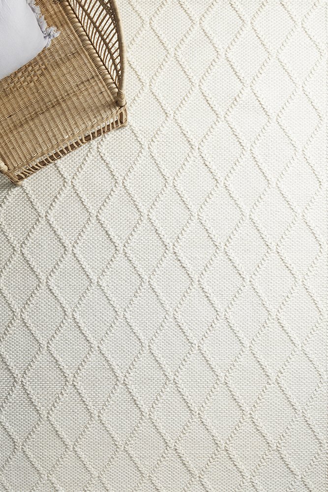 Huxley Hamptons Style Indoor Rug White - Image 5