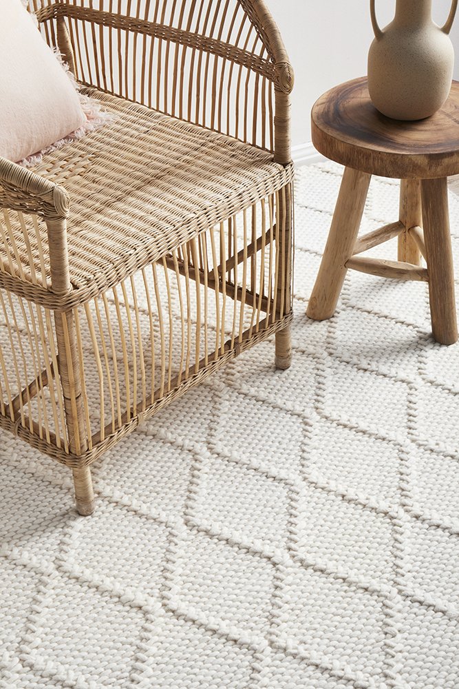 Huxley Hamptons Style Indoor Rug White - Image 6