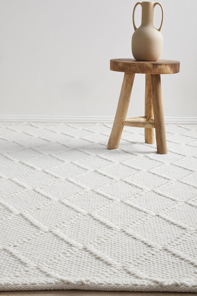 Huxley Hamptons Style Indoor Rug White - Image 7