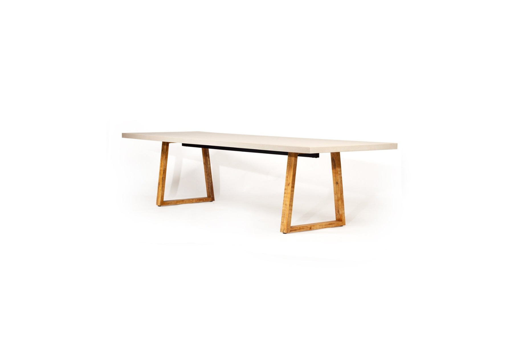 3.0m Sierra Elkstone Rectangular Dining Table – Beige with Light Honey Legs - Image 3