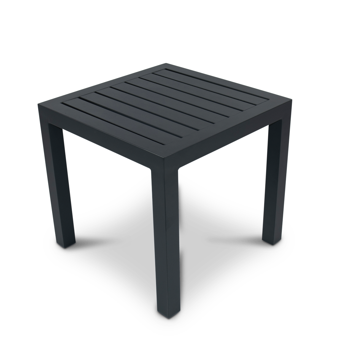 "Laguna" Hamptons Style Outdoor 5 Piece Setting in Gunmetal with Platinum Olefin Cushions - Image 6