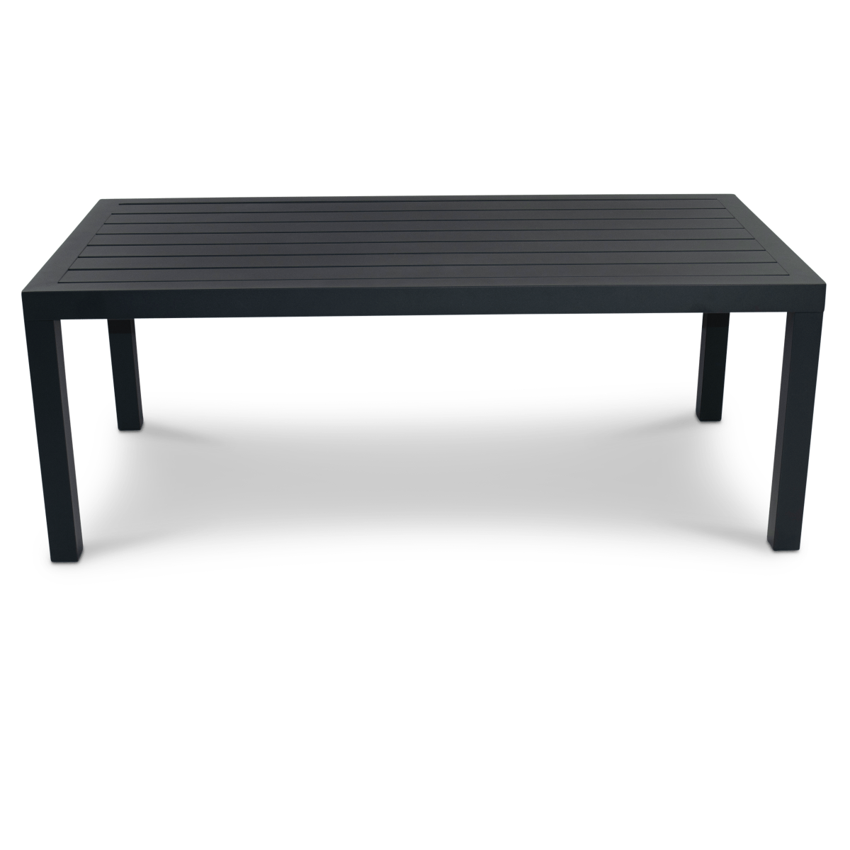 "Laguna" Hamptons Style Outdoor 5 Piece Setting in Gunmetal with Platinum Olefin Cushions - Image 5